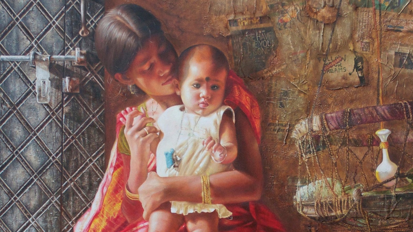 Mother and child artwork by Tanisha Bakshi